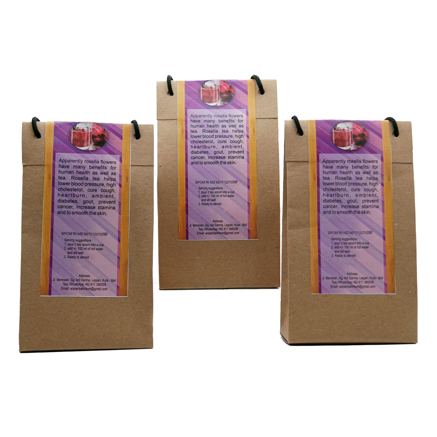 Rosella Flower Tea 100 gr sugar-free